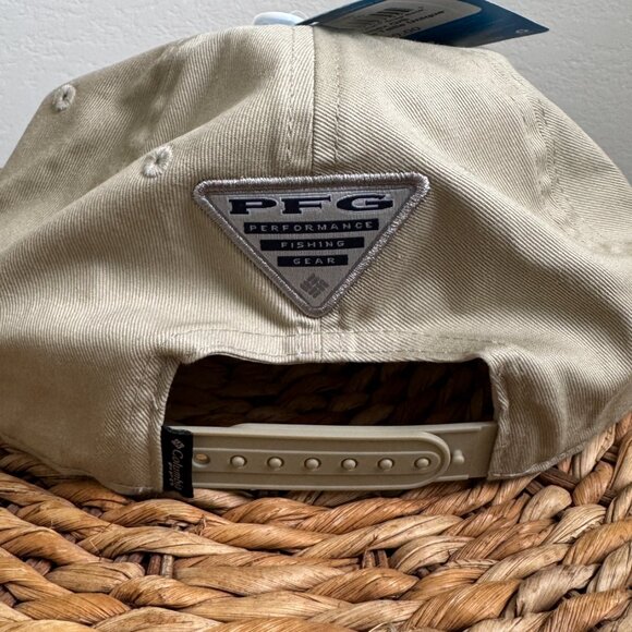 NWT-Columbia PFG Back Tack Snap Back Hat-Tan Unisex OS - Picture 3 of 6